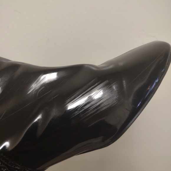 COPY - Women's Black Patent Leather Ankle Boots Booties Size 8 - Picture 13 of 13